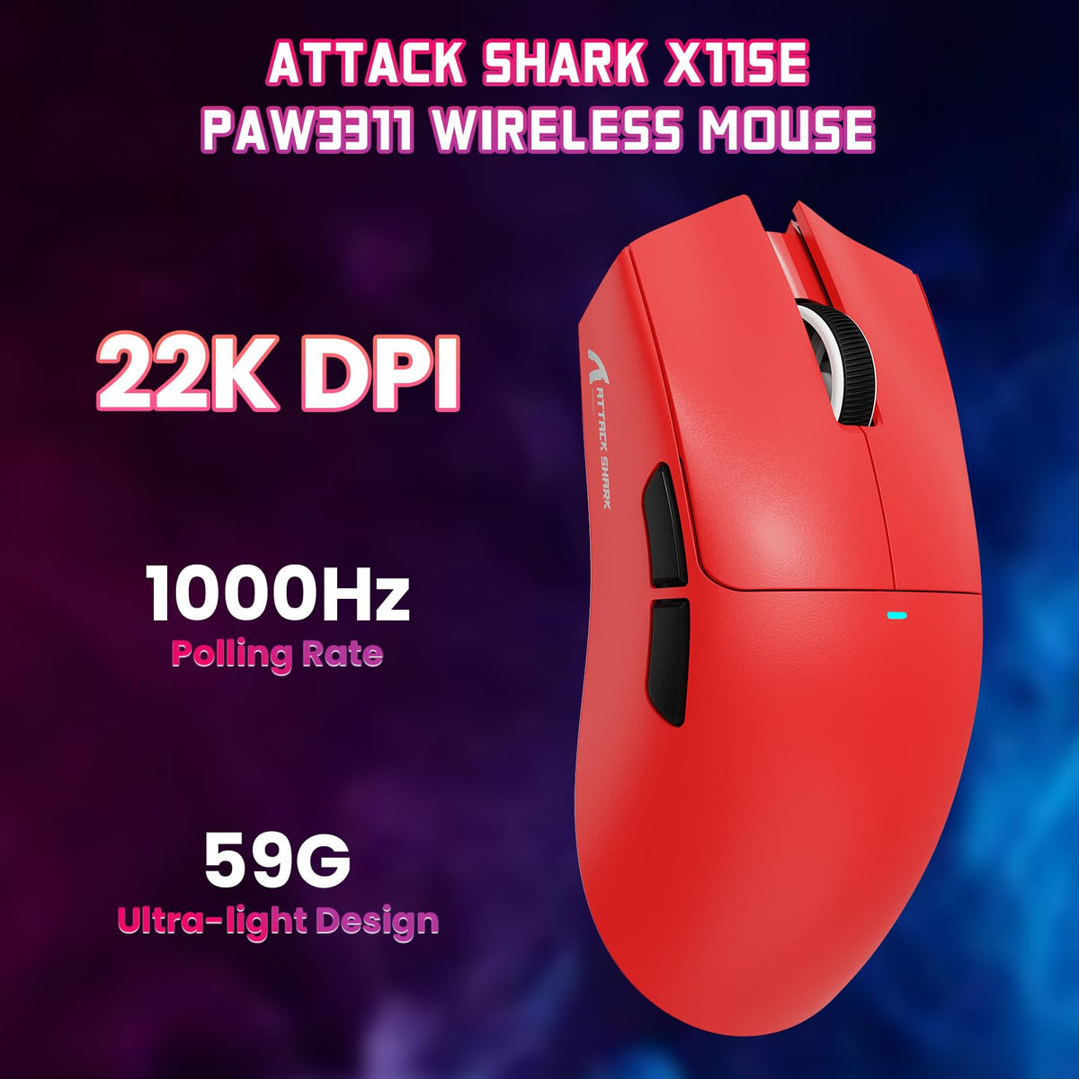 ATTACK SHARK X11 SE Wireless Gaming Mouse for PC/Xbox/PS/Mac