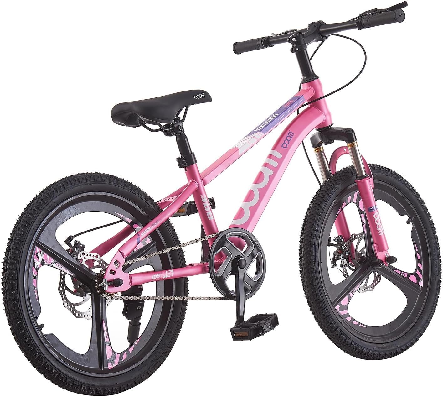 BSTSEL Kids Bike 18" 20" 22" 24" Inch Youth Bike Shock Absorber Bike,12.25-Inch Frame,V-Brakes,Suitable for 9-14 Year Old Boys and Girls Mountain Bikes Pink Blue Bicycle