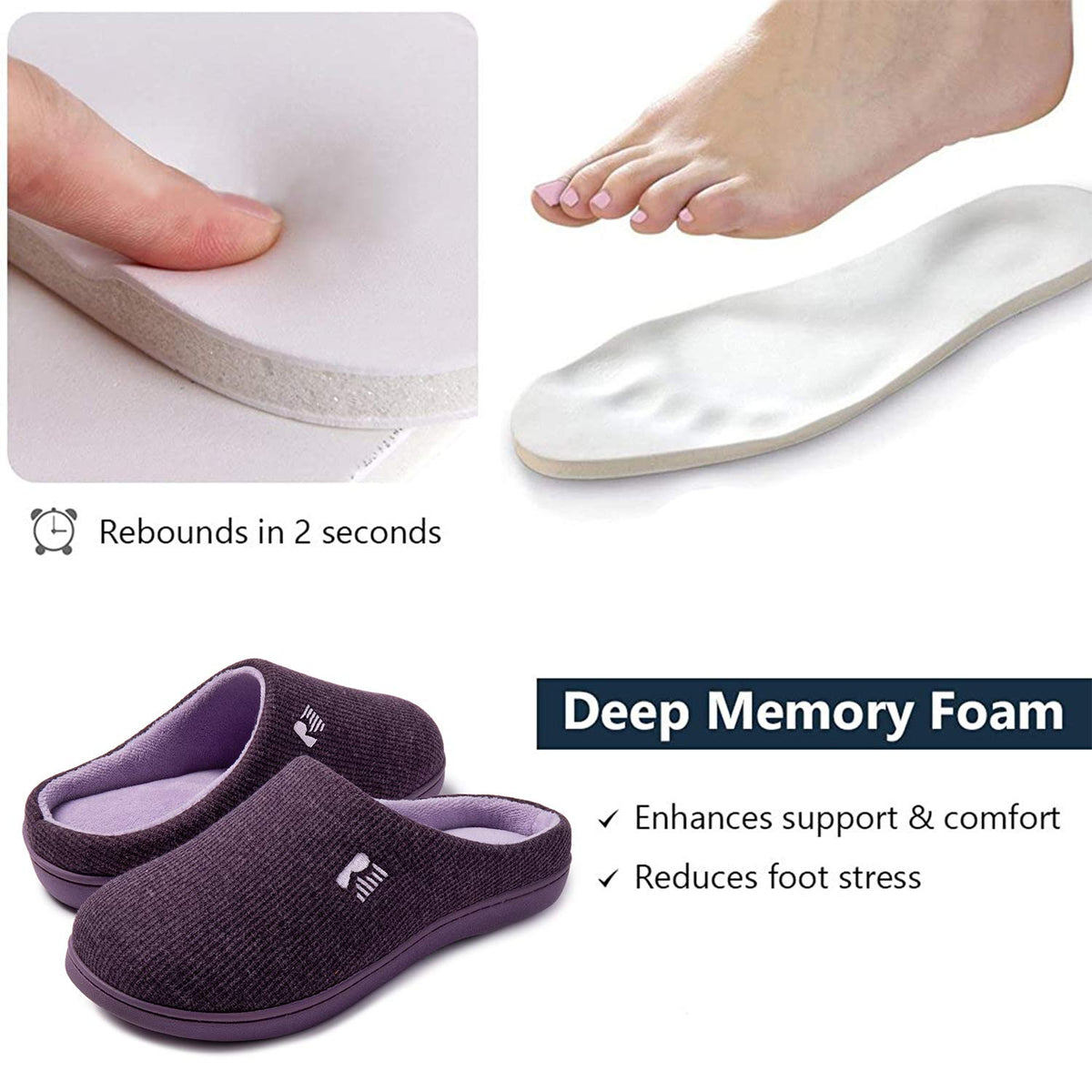 RockDove Women's Original Two-Tone Memory Foam Slipper