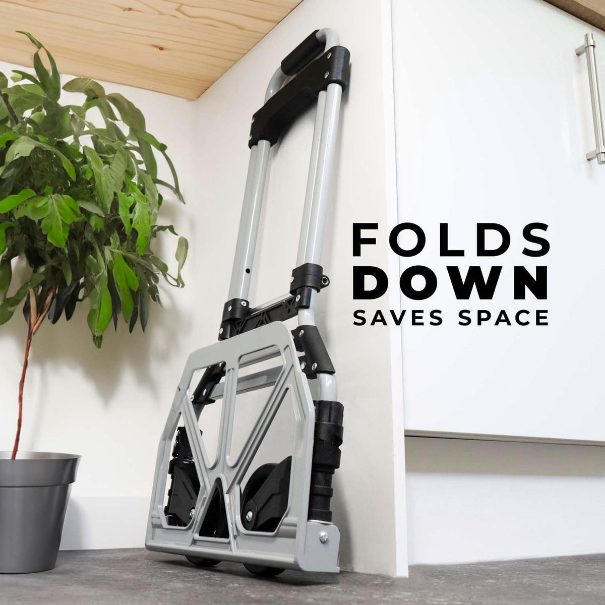 WMR Heavy Duty Folding Aluminium Hand Truck Trolley | Multi-Purpose Sack Barrow Cart | Lightweight & Durable Aluminium Trolley for Luggage, Groceries, Office, Warehouse | 80KG Load Capacity