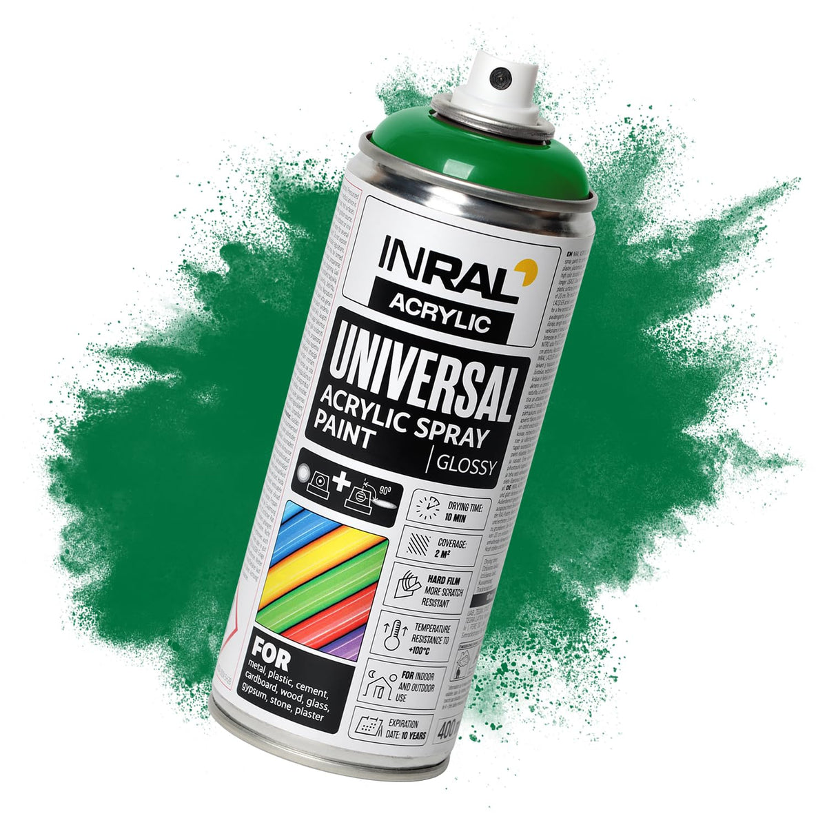 Acrylic Spray Paint Pure White Matt RAL9010 [400ml] – Universal Spray for Metal, Plastic, Wood & Stone – High-Coverage, UV & Rain Resistant – Indoor & Outdoor Use