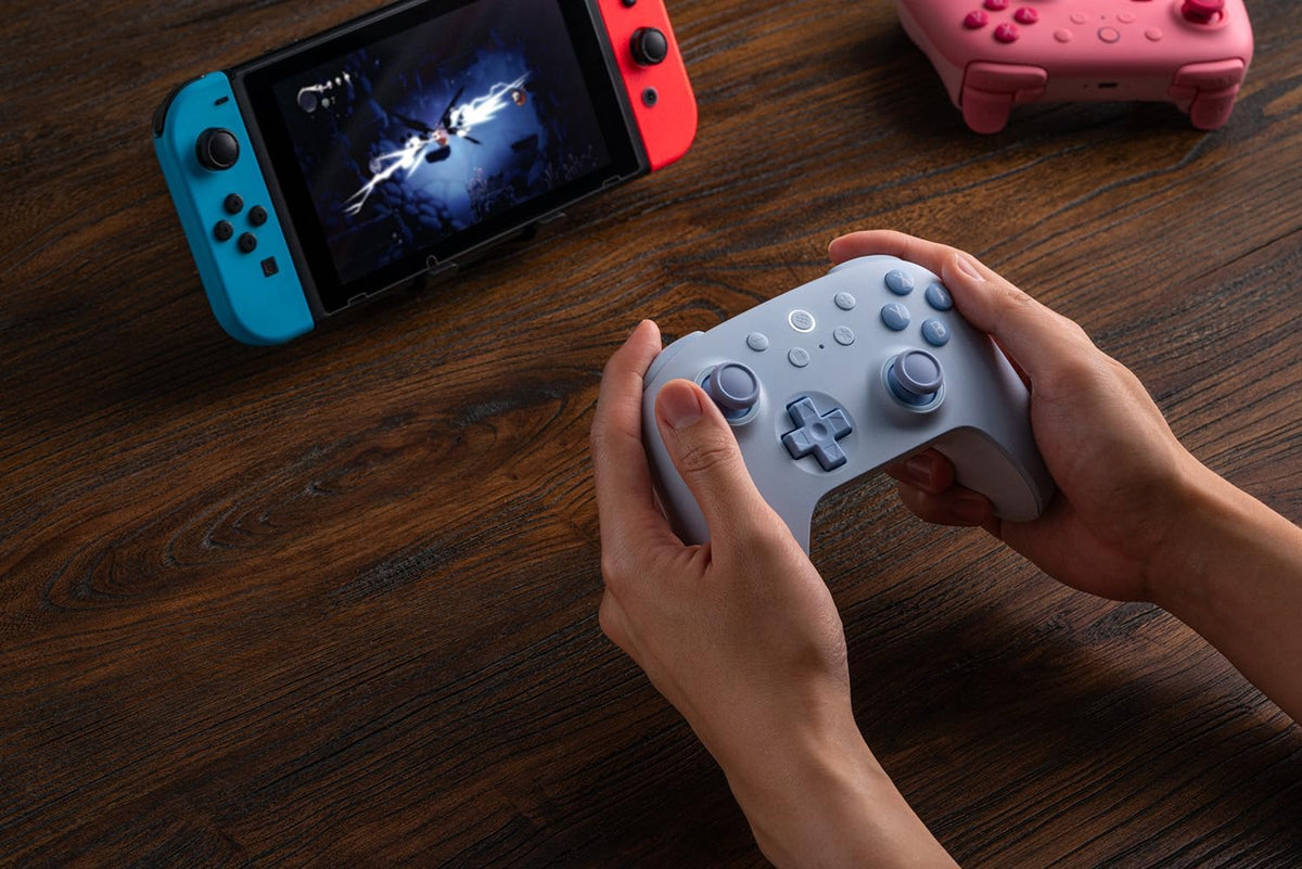 8Bitdo Ultimate 2C Bluetooth Controller for Switch & Switch 2, Wireless Controller with 6-Axis Motion Control, Rumble Vibration, Refined D-Pad and Bumpers, and Hall Effect Joysticks (Pink)