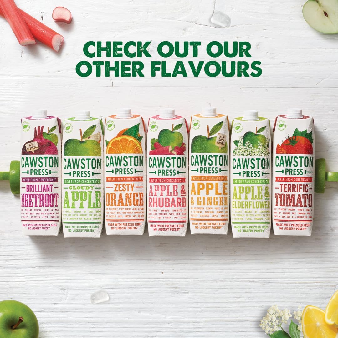 Cawston Press Brilliant Beetroot Pressed Juice 1 litre (Pack of 6) - Pure Pressed Beetroot, Vegan, No Added Sugar