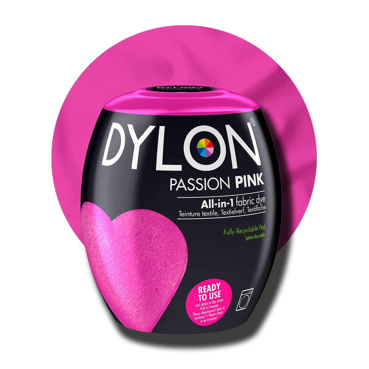 DYLON Washing Machine Fabric Dye Pod, Intense Black, 350g