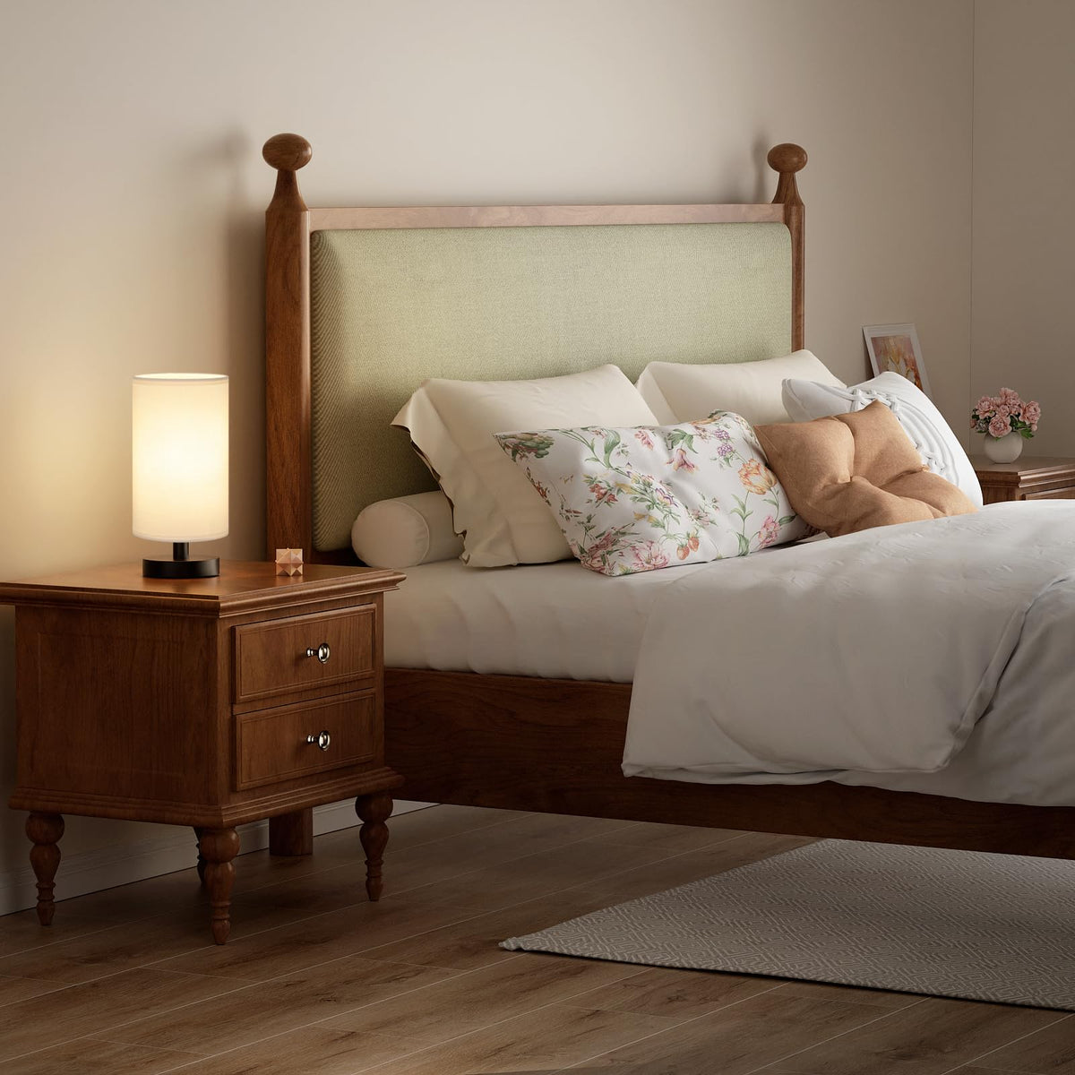Aooshine Bedside Lamps, 3000K Warm Table Lamp for Bedroom Living Room
