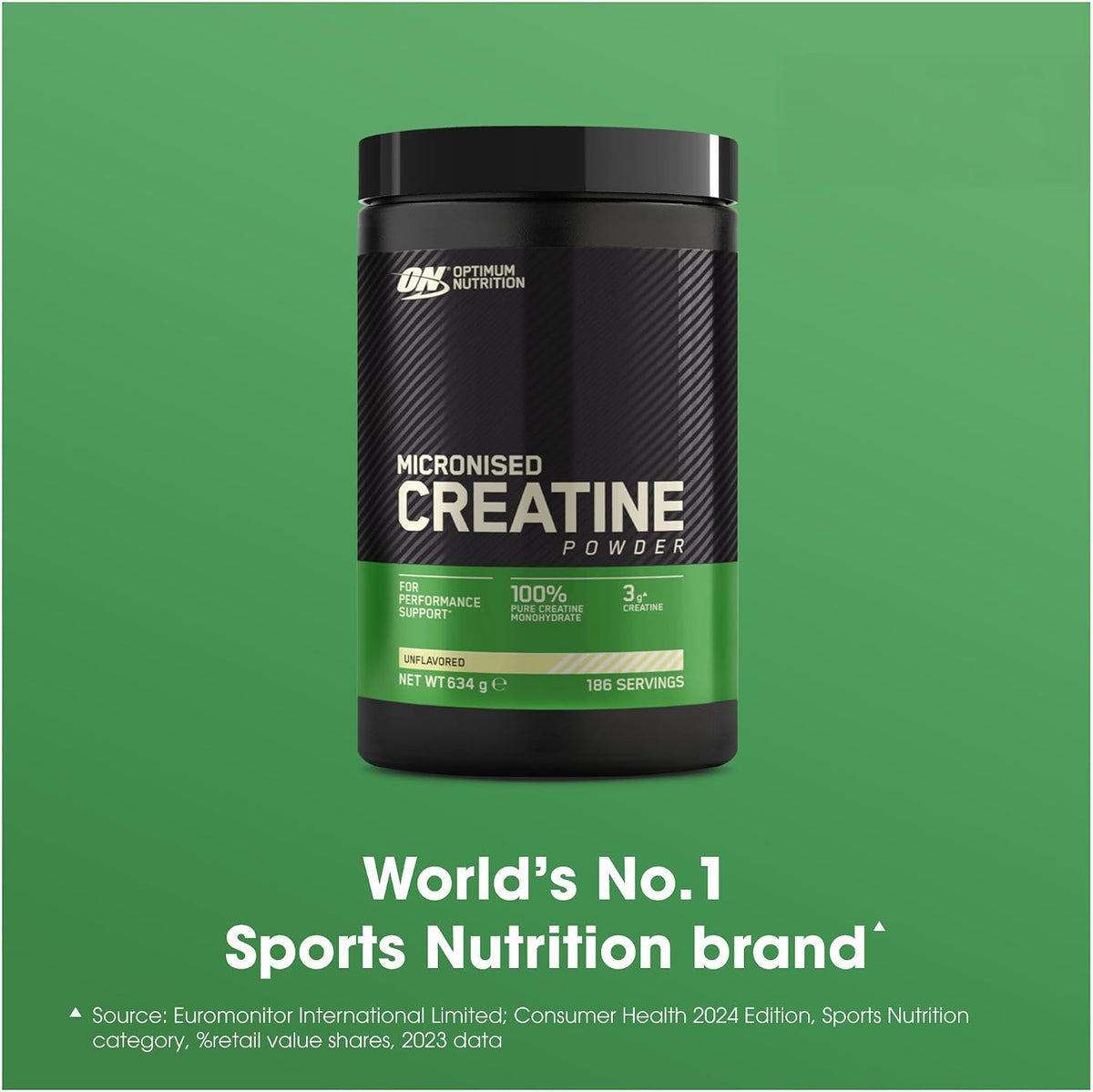 Optimum Nutrition Micronised Creatine Monohydrate Powder, 634g