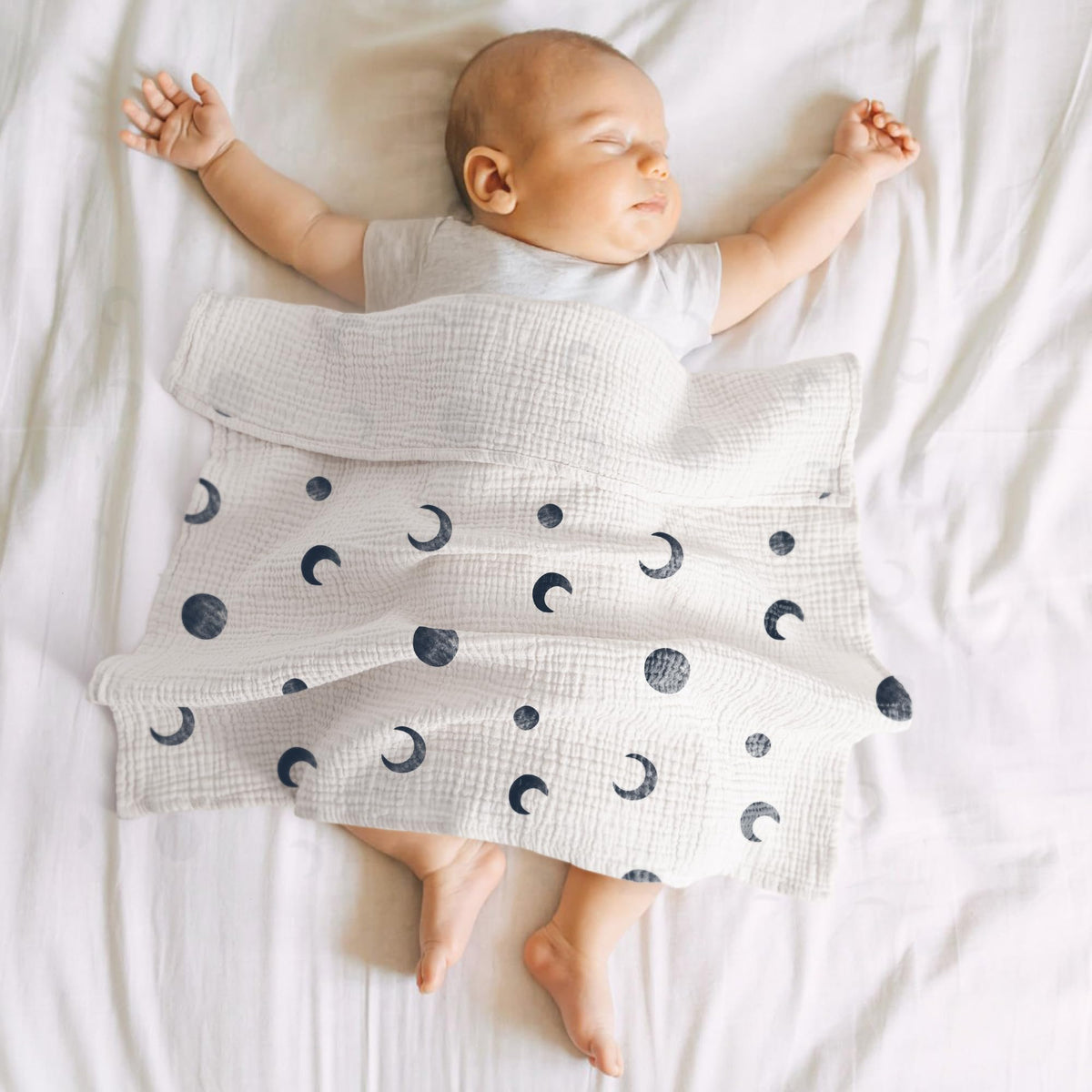 Susurration Muslin Cloths for Baby, 100% Cotton Baby Muslin Squares Cloths for Newborn Boy and Girl, Soft, Breathable and Extremely Absorbent Baby Muslin Burp Cloths, 60 x 60 cm, 5 Pack