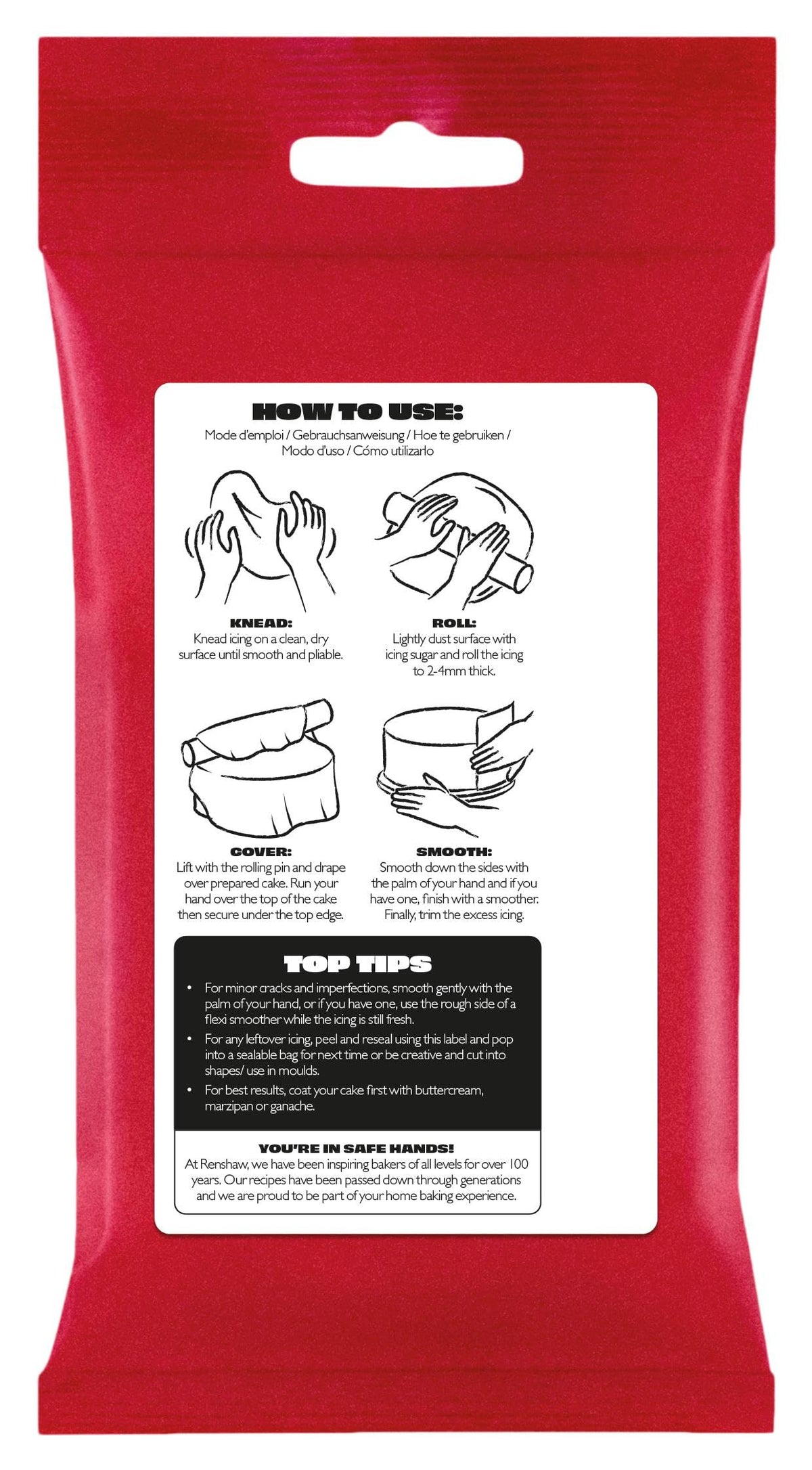 Renshaw White Ready to Roll Fondant Icing, 500 g (Pack of 1)