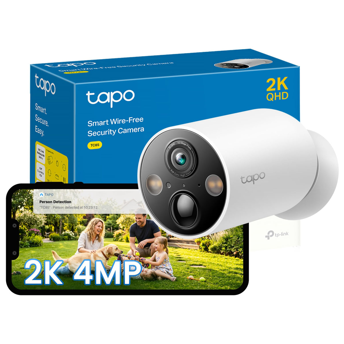 Tapo TC82 2K Battery Outdoor Security Camera Wireless