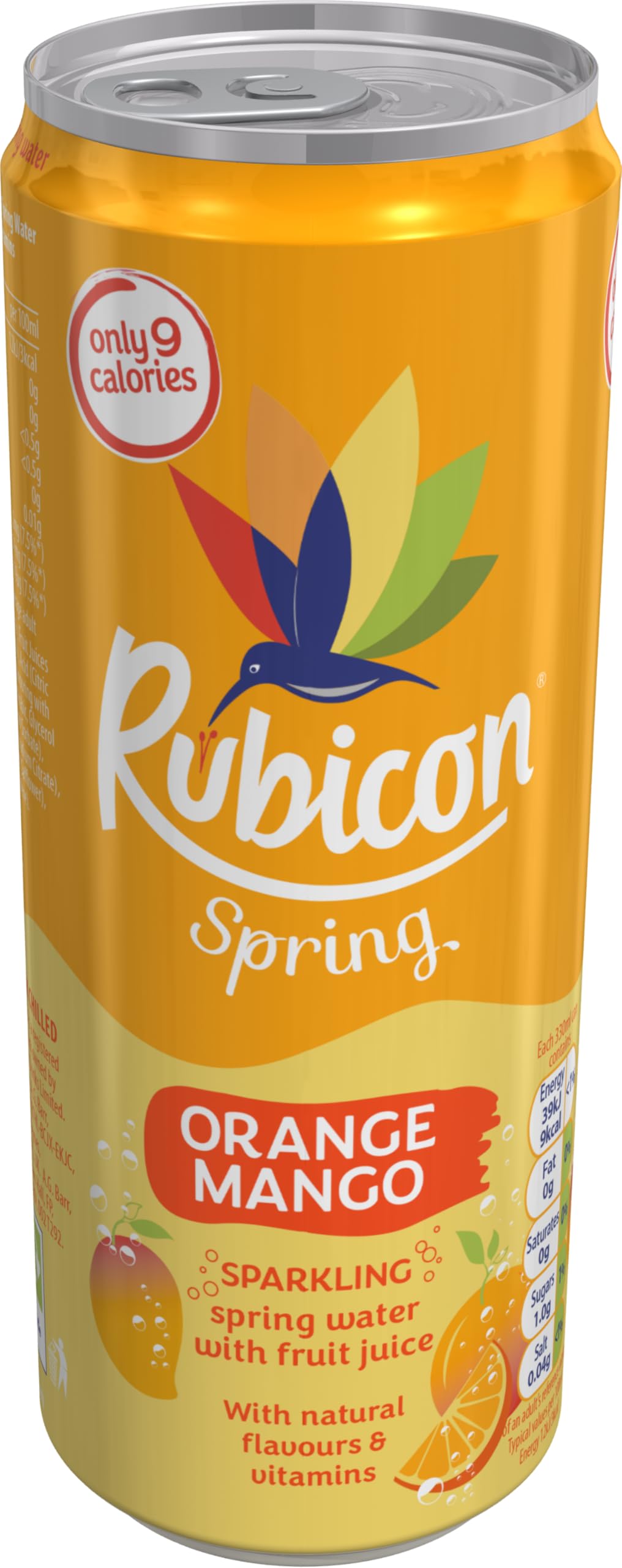 Rubicon Spring Black Cherry Raspberry Flavoured Water, 12 Pack, 330ml Cans