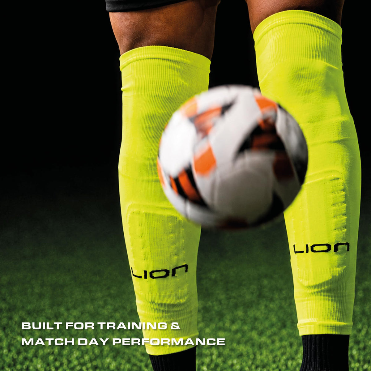 LION SPORTSWEAR Kids/Youth Football Sock Sleeves To Accompany Grip Socks - Fits Over Calf/Shin Pads - Variety Of Colors To Match Your Team Kit