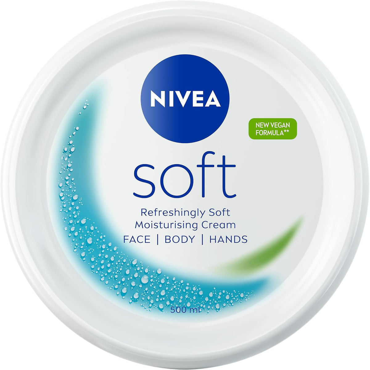 NIVEA Soft Moisturising Cream for Face, Body and Hands, 500 ml