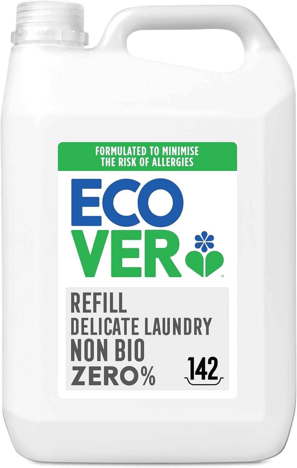 Ecover Zero Non-Bio Laundry Liquid 5L | 142 Washes | Sensitive Skin