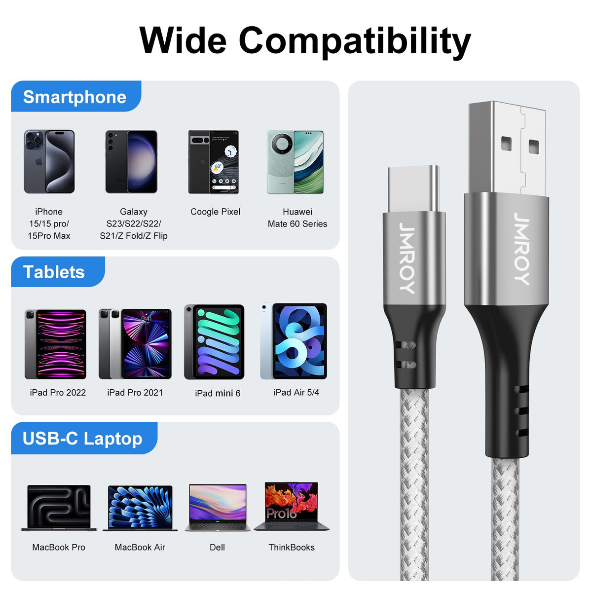 Extra long USB to USB C Cable 3m, PS5 Controller Charging Cable Type C Charger cable for Samsung Galaxy S22 S21 S20 Plus Note 10 9 8, Google Pixel,LG, Playstation 5, Xbox Series X/S
