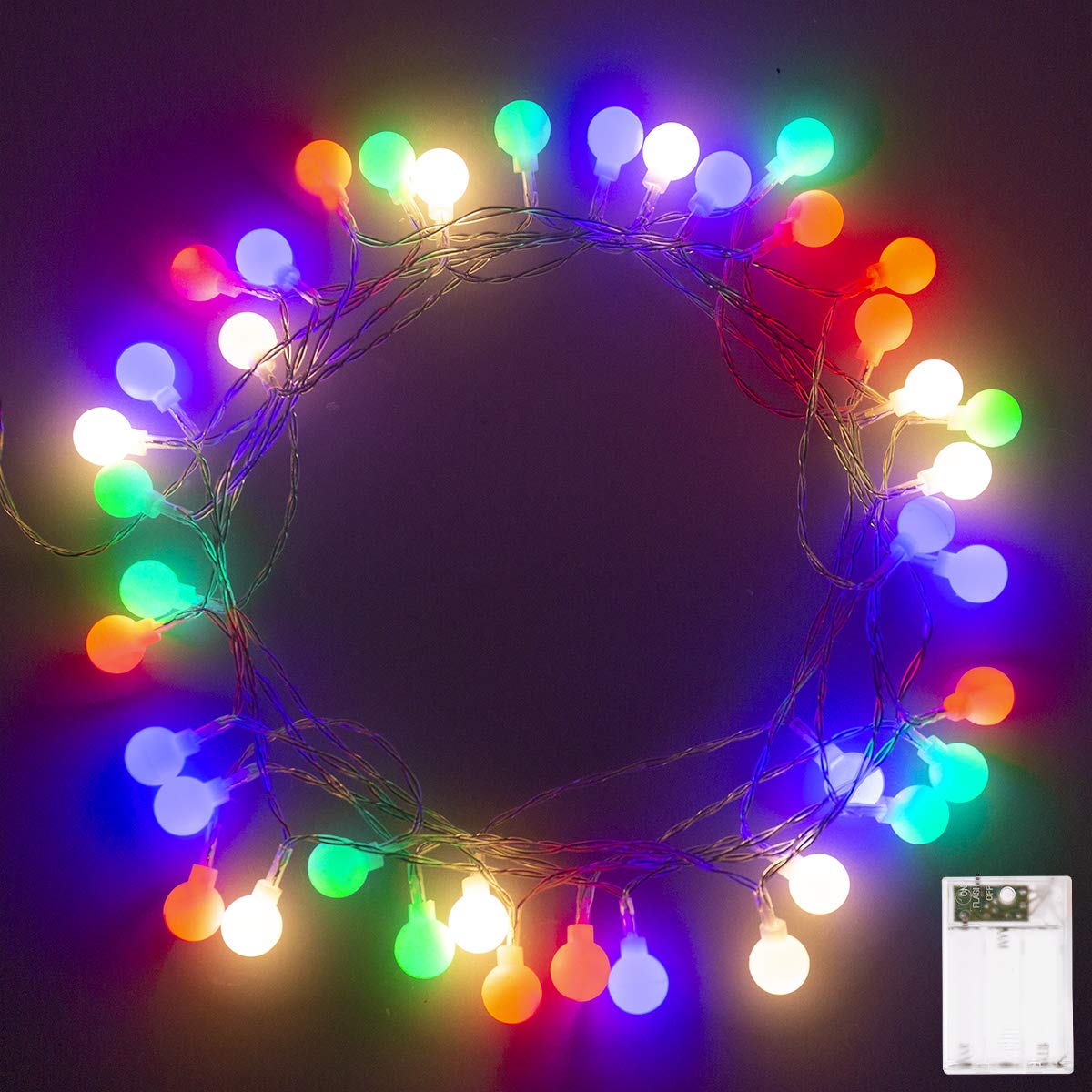 Fulighture Fairy Lights Battery Operated: 5m 16ft 40LED Snowflake