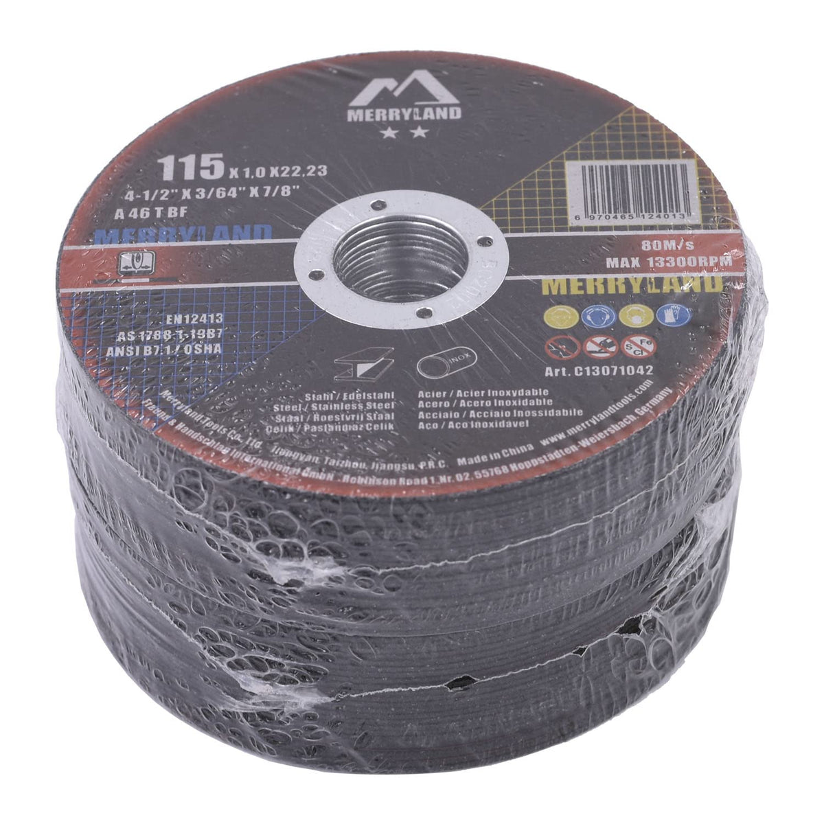 Merryland 50 Pack Cut Off Wheel 115 mm Cutting Metal Steel Craft-Line