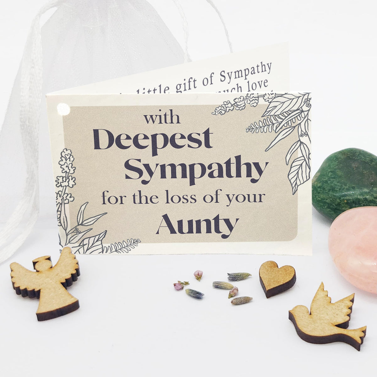 Loss of Nan - Deepest Sympathy gemstone gift bag with mini card