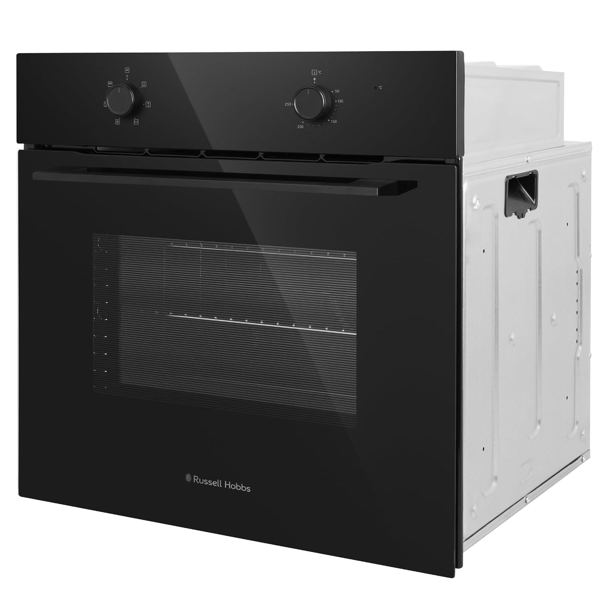 Russell Hobbs 70L, 60cm Wide, Single Electric Built-in Fan Oven and Grill in Stainless Steel, 6 Oven Functions, RHFEO7004SS