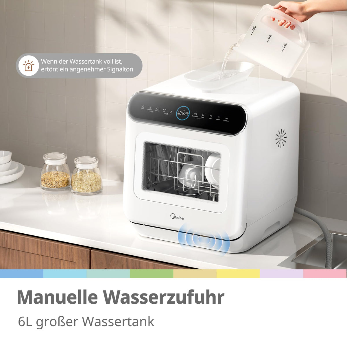 COMFEE' Table Top Dishwasher, No Plumbing Needed, for Singles & Couples