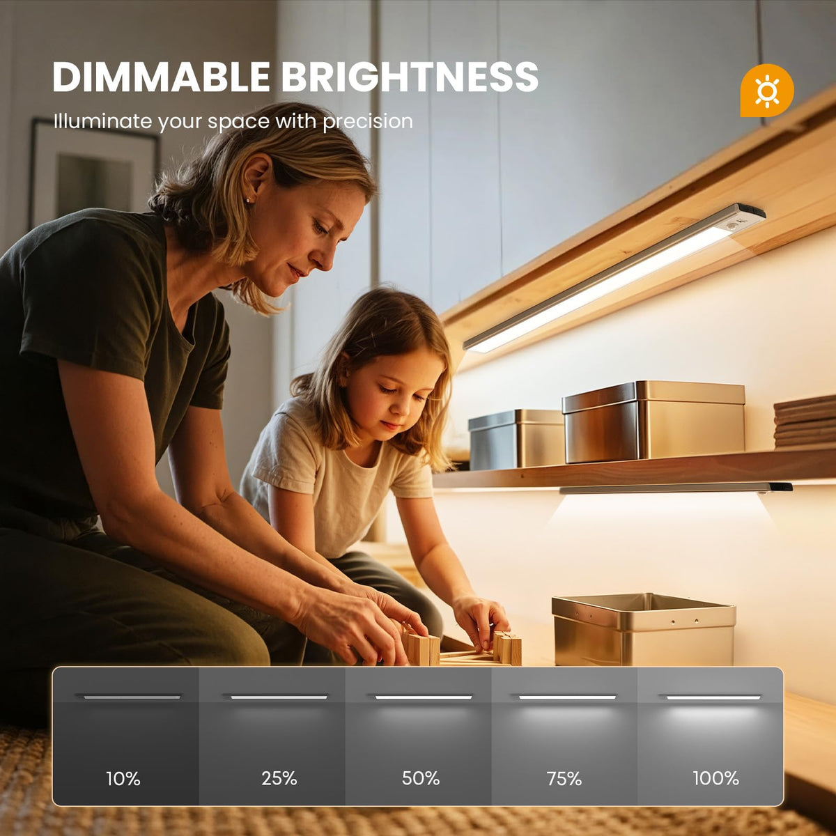 20cm Under Cabinet Kitchen Lights, Motion Sensor Lights Indoor