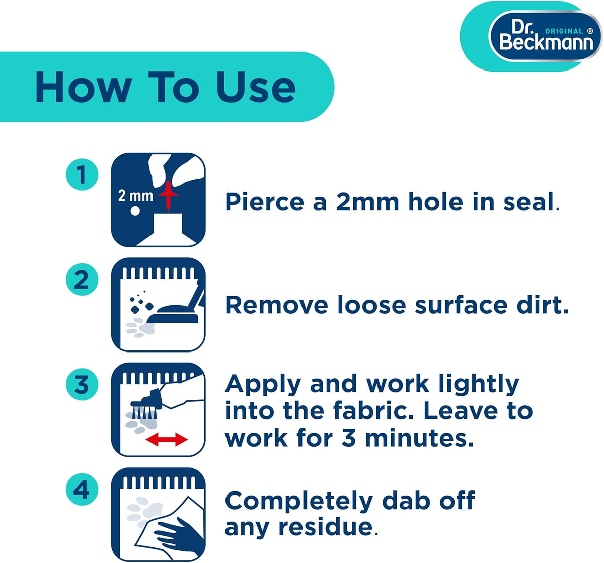 Dr. Beckmann Pet Stain & Odour Remover, Eliminates stains and odours caused by pets, incl. applicator brush, 650 ml