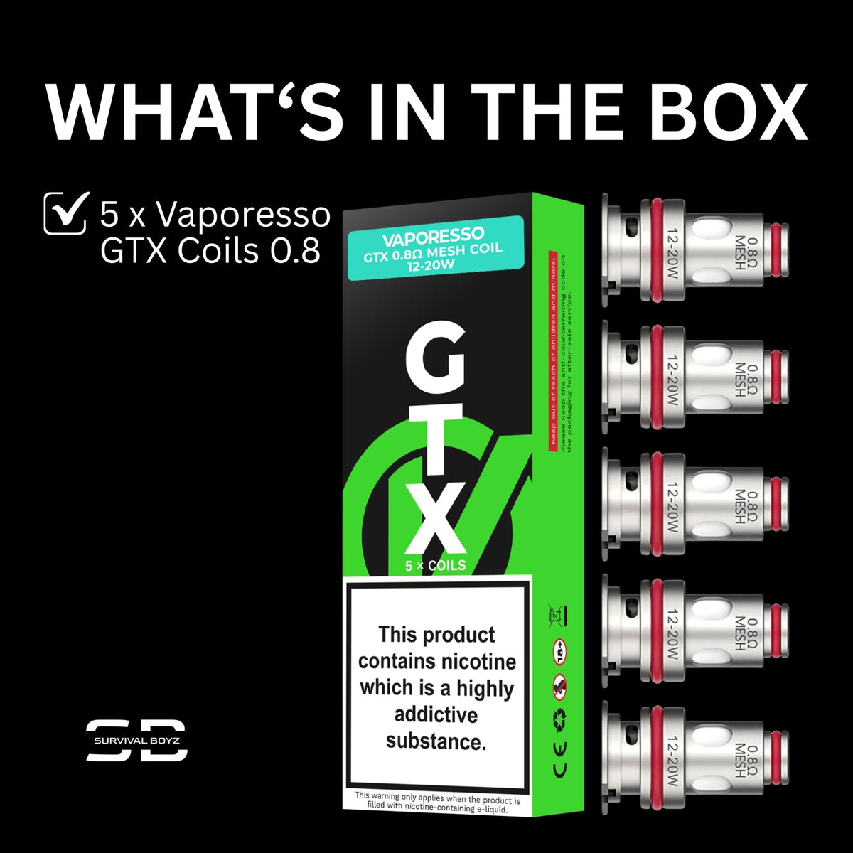 Vaporesso GTX Coils [0.6] - 5 Pack - No Nicotine