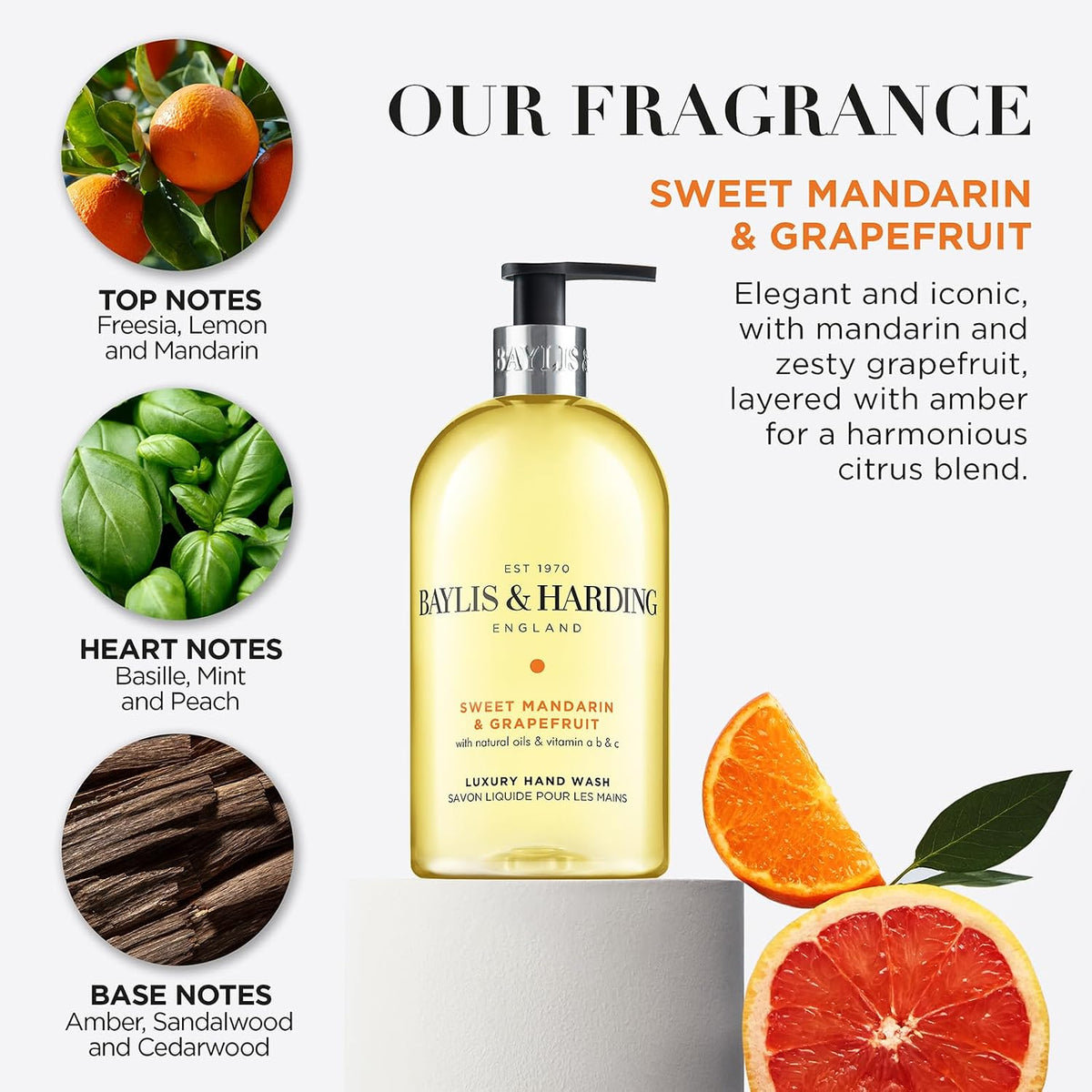 Baylis & Harding Signature Luxury Hand Wash 500ml 3 pack
