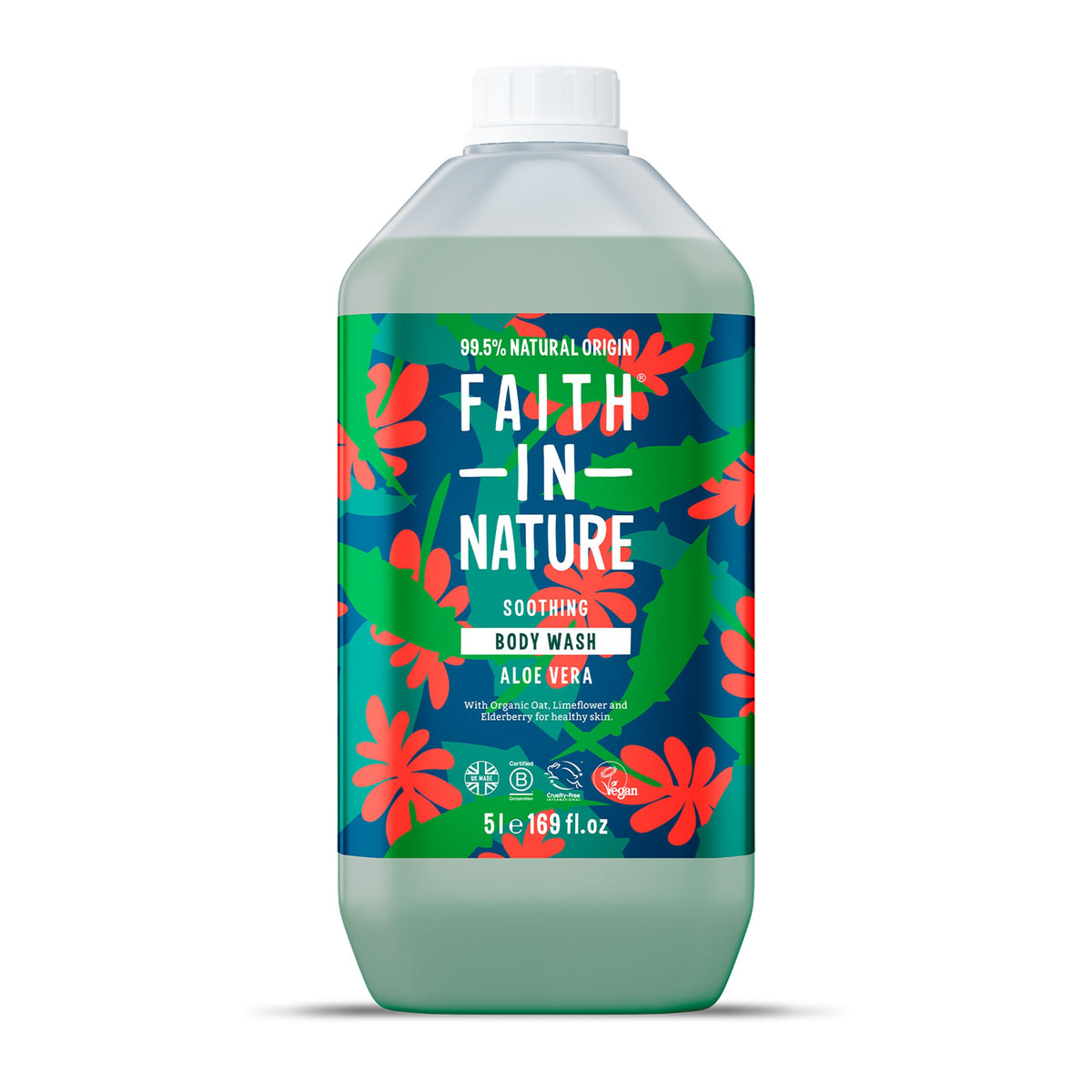 Faith In Nature Natural Fragrance Free Body Wash, Sensitive, Vegan and Cruelty Free, No SLS or Parabens, 400 ml