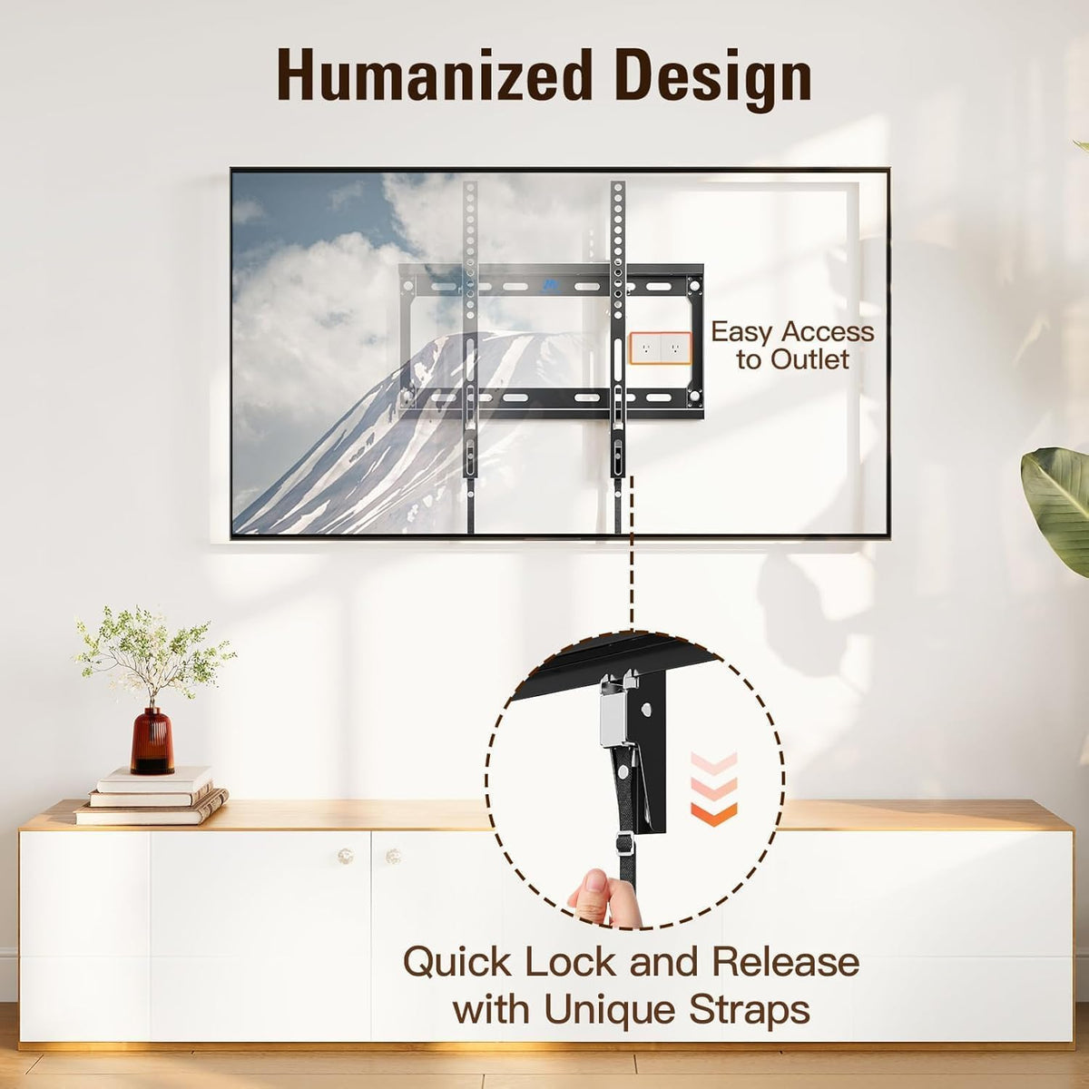 Mounting Dream Fixed TV Wall Bracket for 26-60" TV Max VESA 400x400mm 45kg