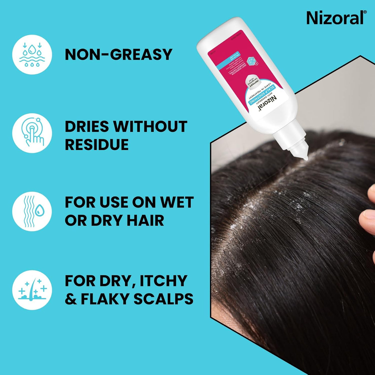 Nizoral Scalp Soothing Leave-In Treatment for Dry Itchy Scalp, 100ml