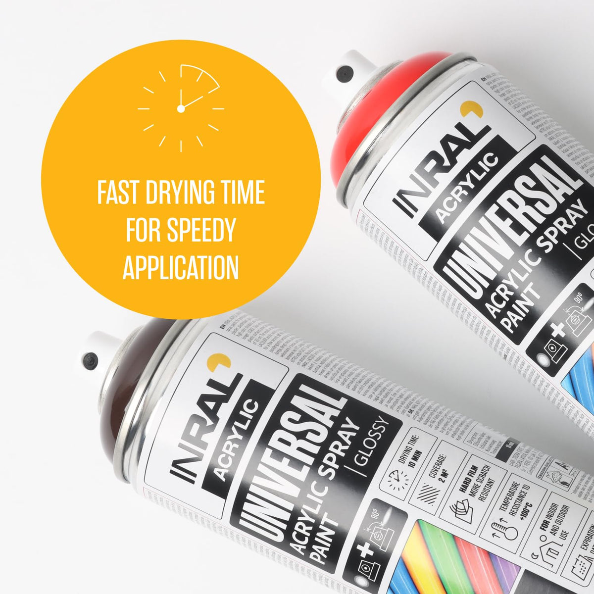 Acrylic Spray Paint Pure White Matt RAL9010 [400ml] – Universal Spray for Metal, Plastic, Wood & Stone – High-Coverage, UV & Rain Resistant – Indoor & Outdoor Use