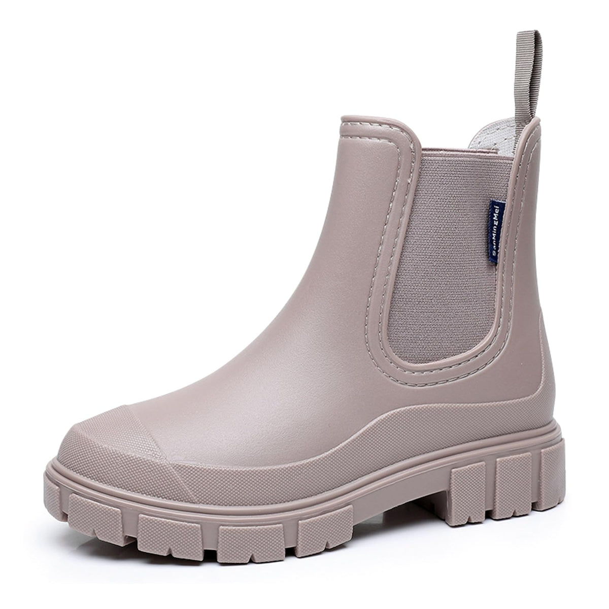 DRECAGE Wellies Boots Women Waterproof Short Chelsea Fashion Ladies Comfortable Rain Boots Outdoors Garden Walking
