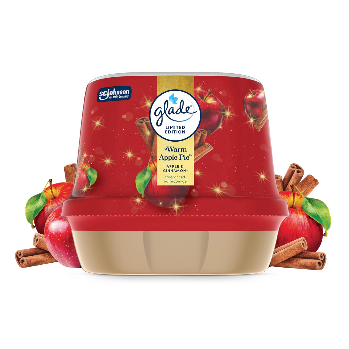 Glade Bathroom Gel Floral Cherries, Air Freshener Odour Eliminator, 180g