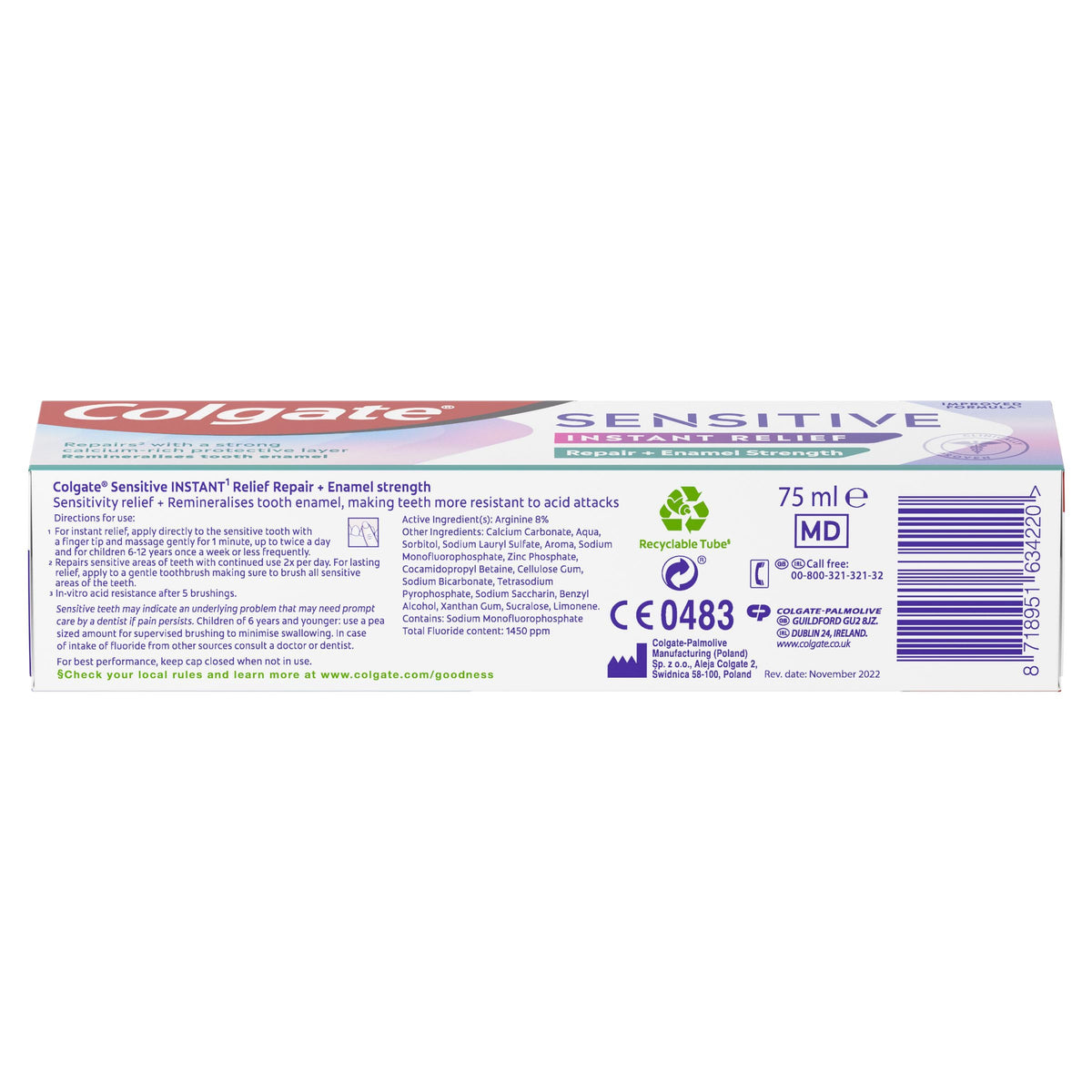 Colgate Sensitive + Gum Toothpaste, 75ml