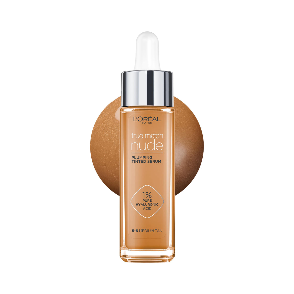 L'Oréal Paris Nude Plumping Tinted Serum with Hyaluronic Acid, Shade 4-5