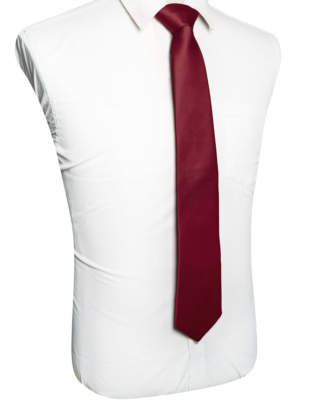 RBOCOTT Solid Color Tie Mens Necktie for Business and Wedding Party