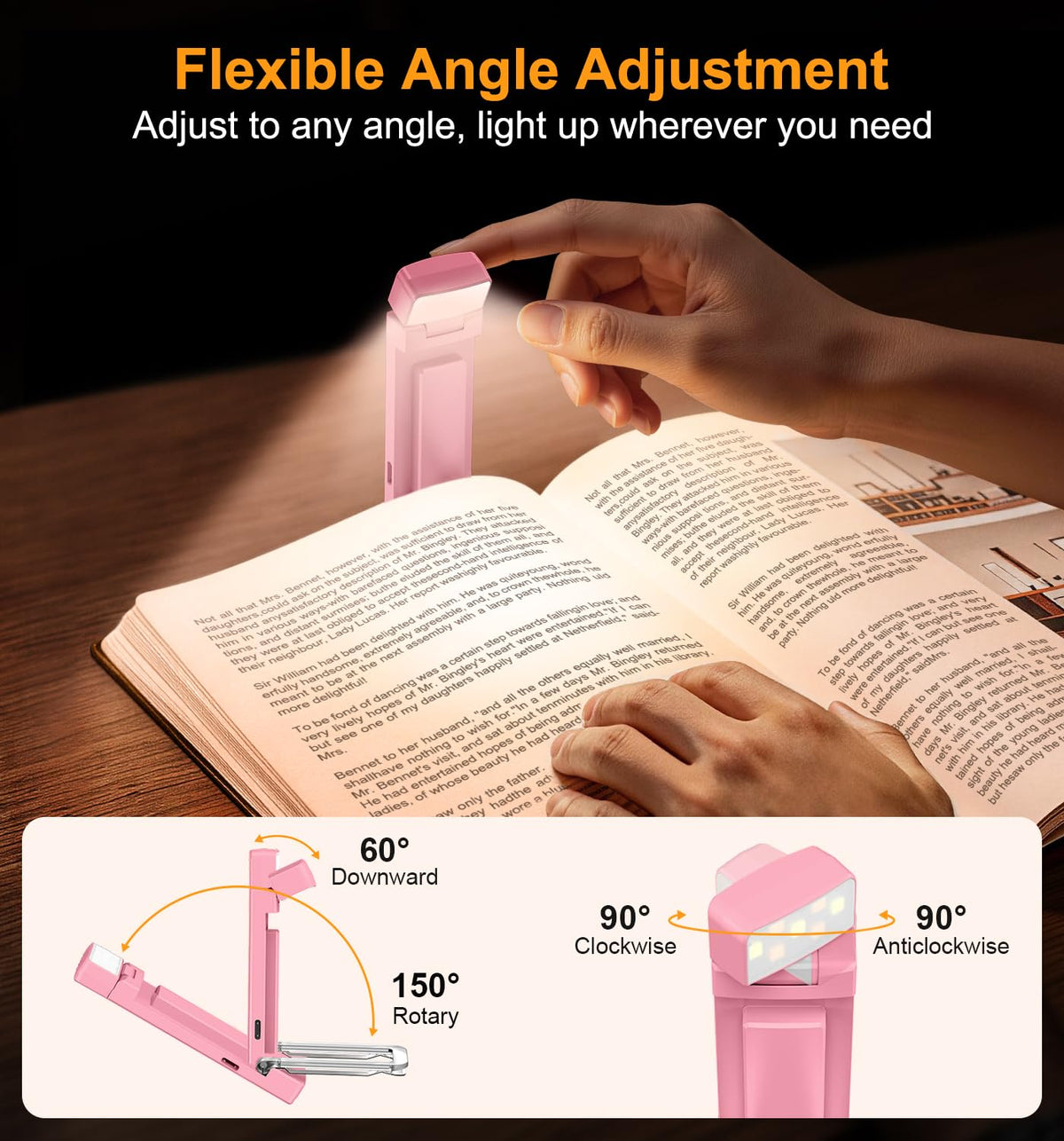 Gritin 2026 Gen 2 Rechargeable Book Light,2-in-1 Reading Light & Torch