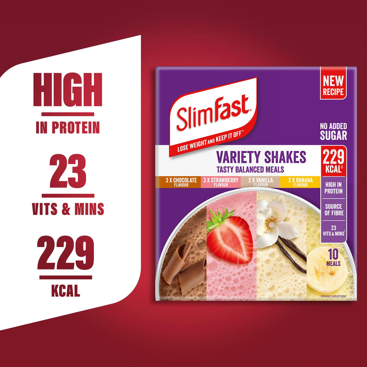 SlimFast • Meal Replacement Powder • Caramelised Biscuit Flavour • 584g