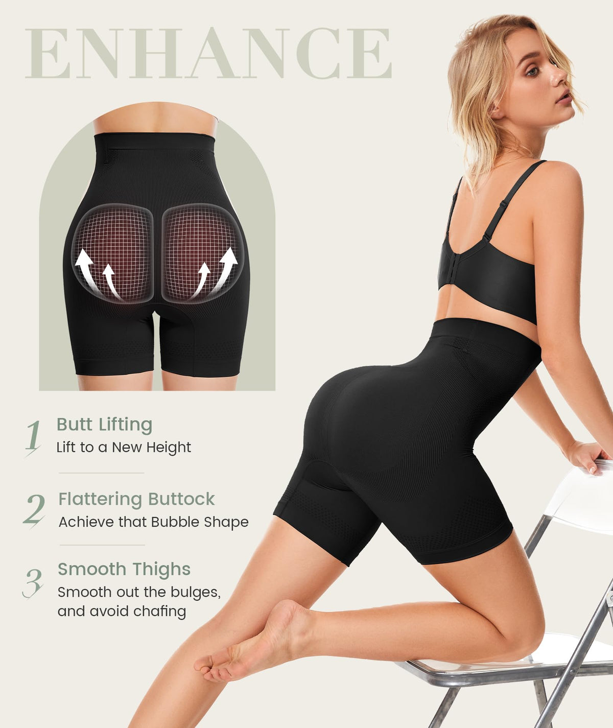 SIMIYA Tummy Control Knickers High Waisted Body Shaper for Women