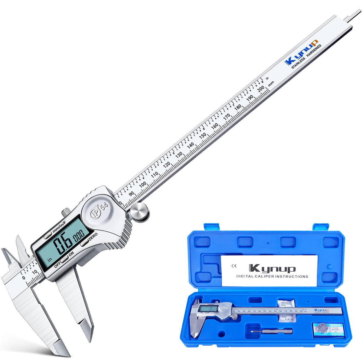 Kynup Digital Caliper 150mm, 6 inch Digital Vernier Caliper with LCD Screen
