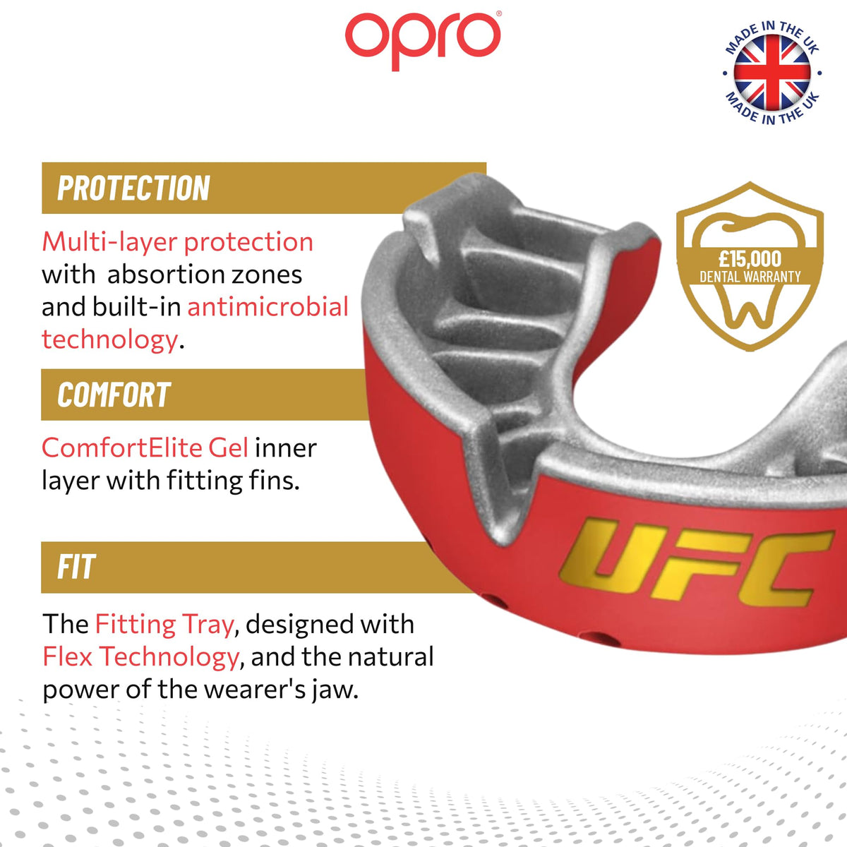 OPRO Gold Level Sports Mouthguard, Premium Fit Adult & Kids