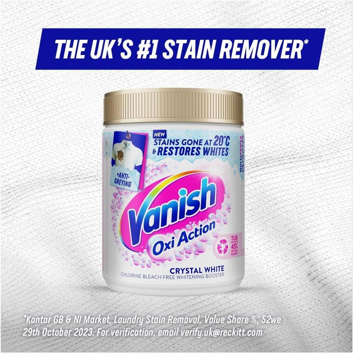 Vanish Gold Crystal White Stain Remover Powder, 1.5kg