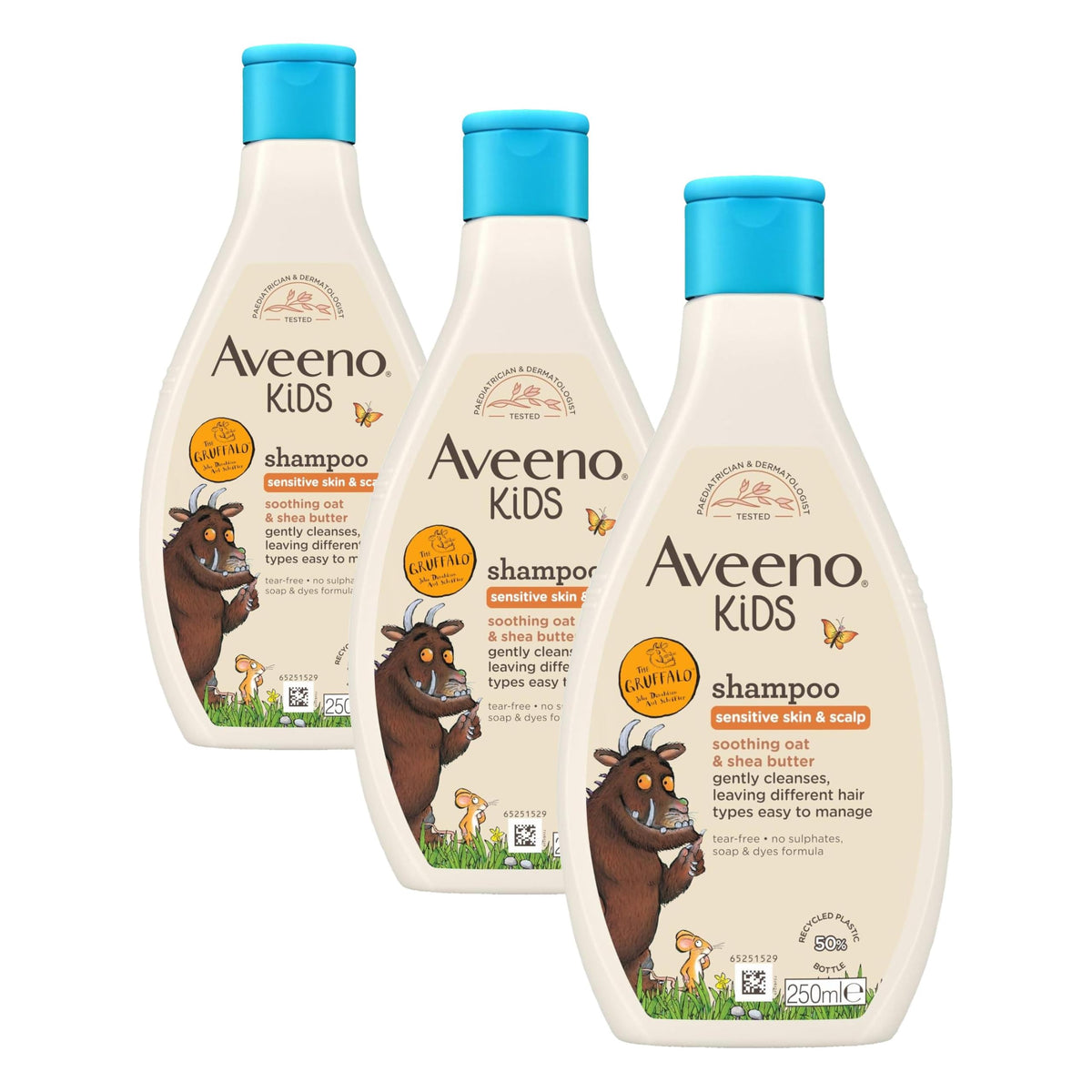 Aveeno Kids Shampoo with Soothing Oat & Shea Butter 250ml Gruffalo Edition