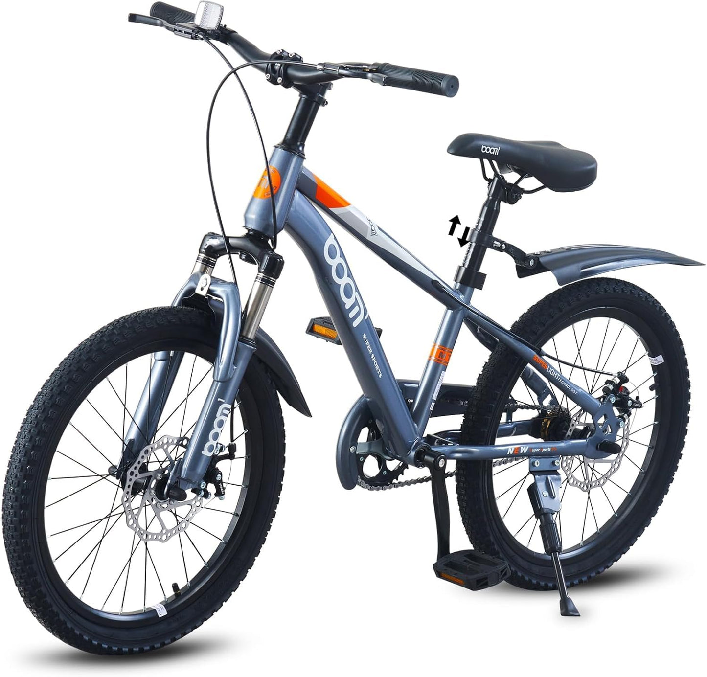 LSBIKE Kids Mountain Bike with Front Suspension & Disc Brakes — 18"/20"/22" | Ages 5-13
