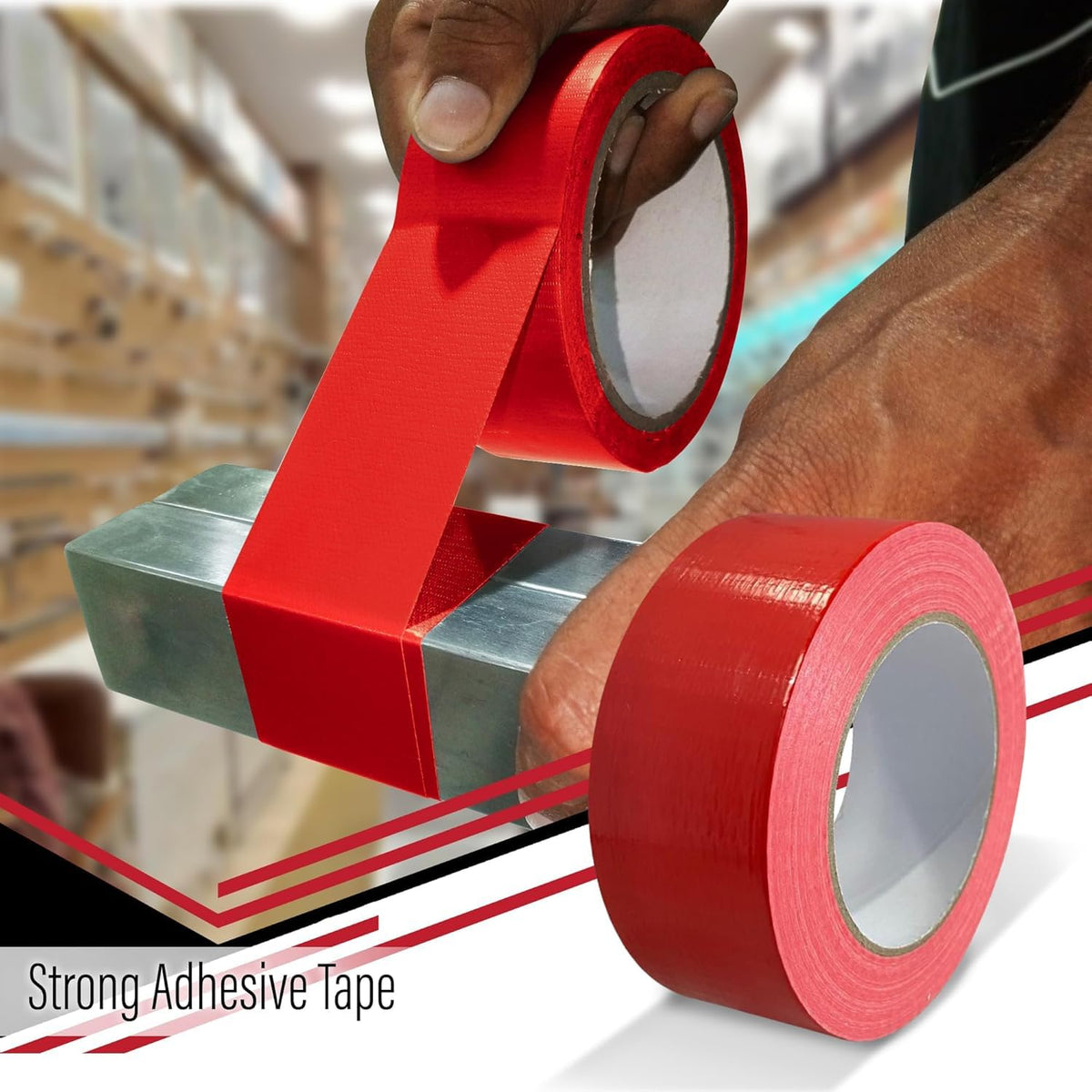 JeeJaan® 3 Rolls of Yellow Duct Tape 50mm x 50m Heavy Duty Waterproof Gaffa Tape for Electrical Plumbing Use Strong Adhesive Durable Ideal for Sealing Fixing and Wrapping Projects