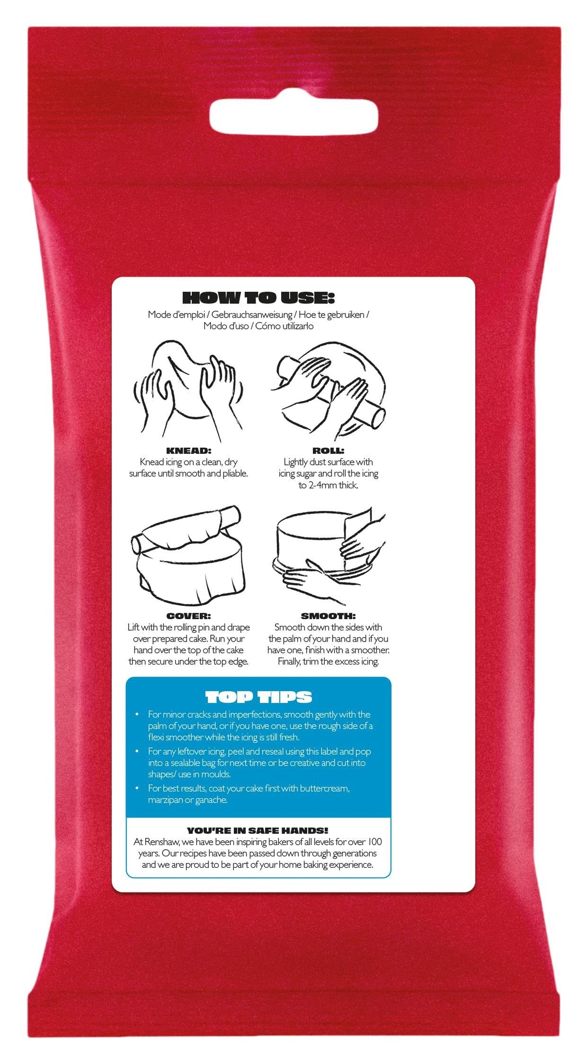 Renshaw White Ready to Roll Fondant Icing, 500 g (Pack of 1)