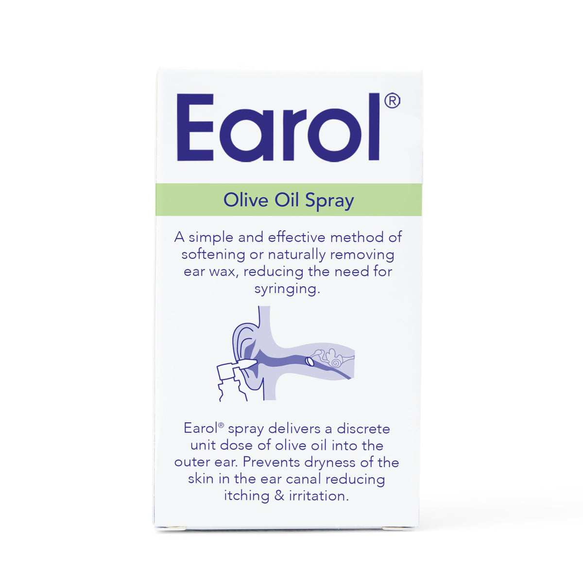 Earol Olive Oil Ear Wax Removal Spray, Clinically Proven, 10ml (Pack of 2)