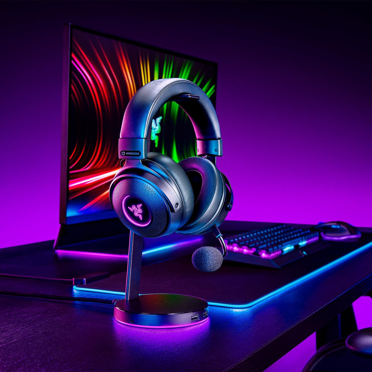 Razer Kraken V3 X USB - Wired USB Gaming Headset (ultra-lightweight at 285g, TriForce 40mm drivers, HyperClear Cardioid Microphone, 7.1 surround sound, Chroma RGB) Black