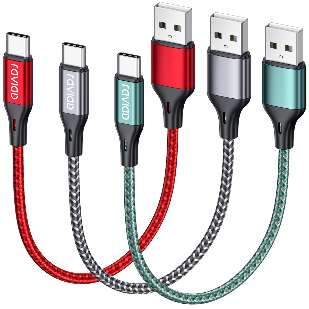 RAVIAD USB C Charger Cable [0.3M+1M+2M 3Pack]USB to USB C Cable Fast Charge