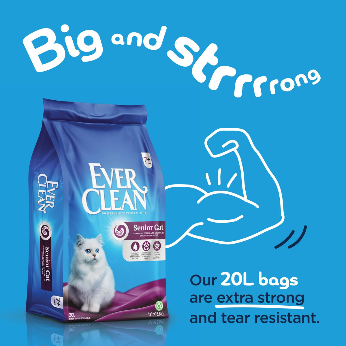 Ever Clean Clumping Cat Litter, Multiple Cat, Scented for long-lasting freshness, Unbeatable Clumping Strength, 10L